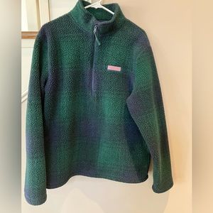 Vineyard Vines Fleece Green Plaid